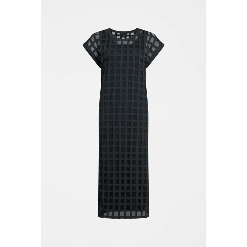 ELK Grid Burnout Midi Dress image number 2